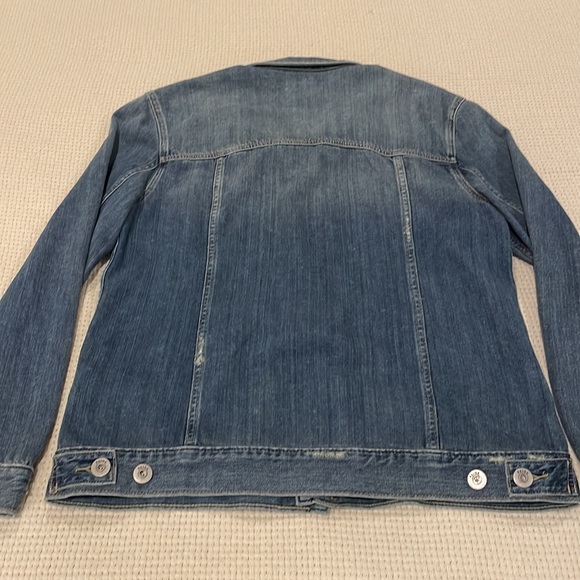 Paige Men Blue Scout Jean Jacket Medium Made to Look Worn Cotton/Rayon - Picture 10 of 11